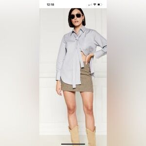 MARELLA PLAID MINI SKIRT